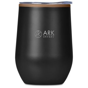 Black Serendipio Ovolo Stainless Steel & Plastic Double-Wall Tumbler – 350ml
