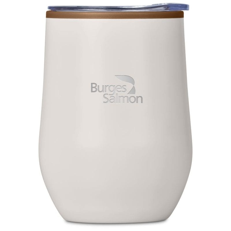 Cream Serendipio Ovolo Stainless Steel & Plastic Double-Wall Tumbler – 350ml