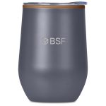Dark Grey Serendipio Ovolo Stainless Steel & Plastic Double-Wall Tumbler – 350ml