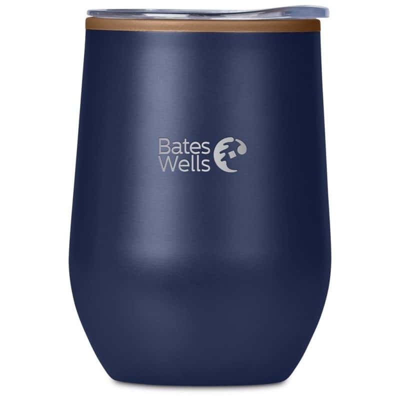 Navy Serendipio Ovolo Stainless Steel & Plastic Double-Wall Tumbler – 350ml