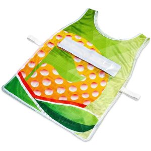Hoppla Jackal Caddy Bib with PVC Name Sleeve-White additionalImagesWithLogos