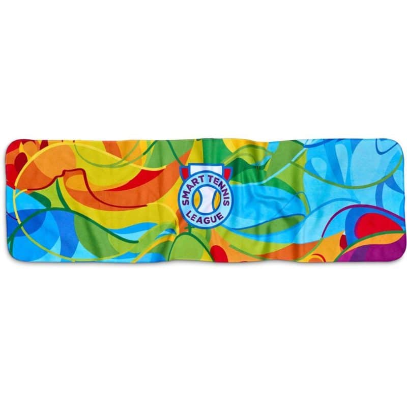 Pre-Printed Sample Hoppla Relay Sports Towel - Double-Sided Branding additionalImagesWithLogos