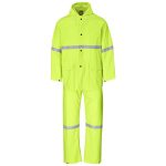 Yellow Light Duty Tornado  Hi-Viz Reflective  Rubberised Rainsuit - Yellow