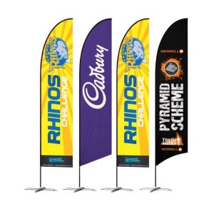 4 x Outdoor 2m Sharkfin Banners