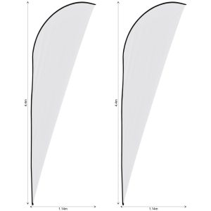 Legend 4m Sublimated Sharkfin Flying Banner Skin - Set Of 2 (Excludes Hardware)