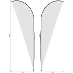 Legend 4m Sublimated Sharkfin Double-Sided Flying Banner Skin (Excludes Hardware)