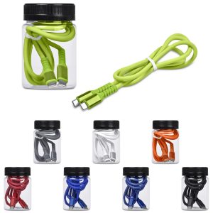 GP-AL-147-B-NO-LOGO Altitude Barlitt Fast Charge Type-C to Type-C Charging Cable Cable in Jar