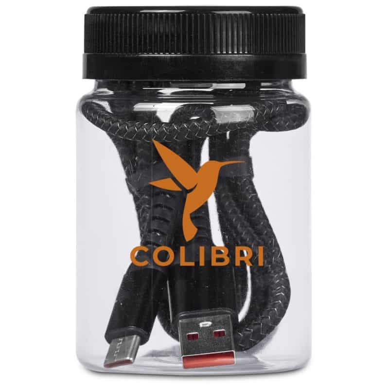 GP-AL-148-B-01 Altitude Muttle Fast Charge USB-A to Type-C Charging Cable in Jar