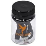 GP-AL-148-B-02 Altitude Muttle Fast Charge USB-A to Type-C Charging Cable in Jar