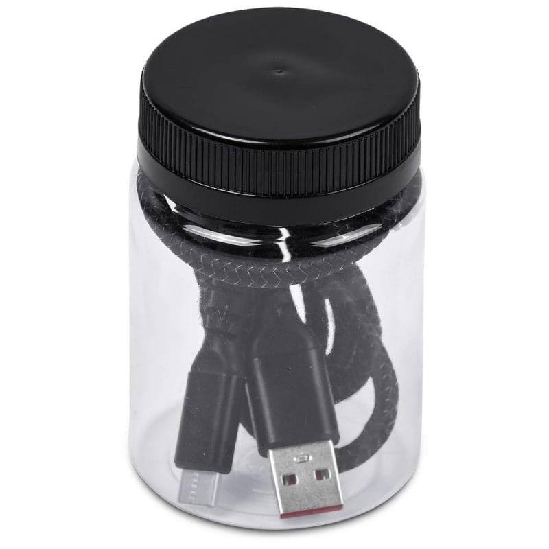 GP-AL-148-B-03-NO-LOGO Altitude Muttle Fast Charge USB-A to Type-C Charging Cable in Jar