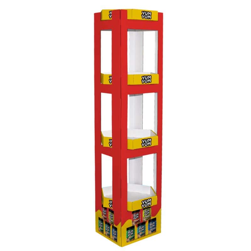 Hex Display FSU, 4 Shelf Product Stand