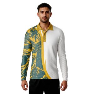 Custom Dye Sublimated Long Sleeve Cricket Golfer Shirt