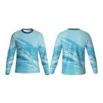 Crew Neck Long Sleeve Fishing T-Shirt with Fitted Sleeve