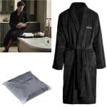 Serendipio Langham Mens Coral Fleece Bathrobe defaultUnbrandedImage