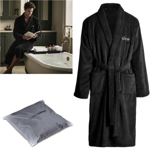 Serendipio Langham Mens Coral Fleece Bathrobe defaultUnbrandedImage