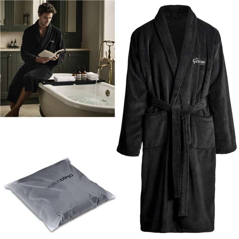 Serendipio Langham Mens Coral Fleece Bathrobe defaultUnbrandedImage