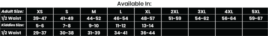 Fishing Shorts Sizing Guide