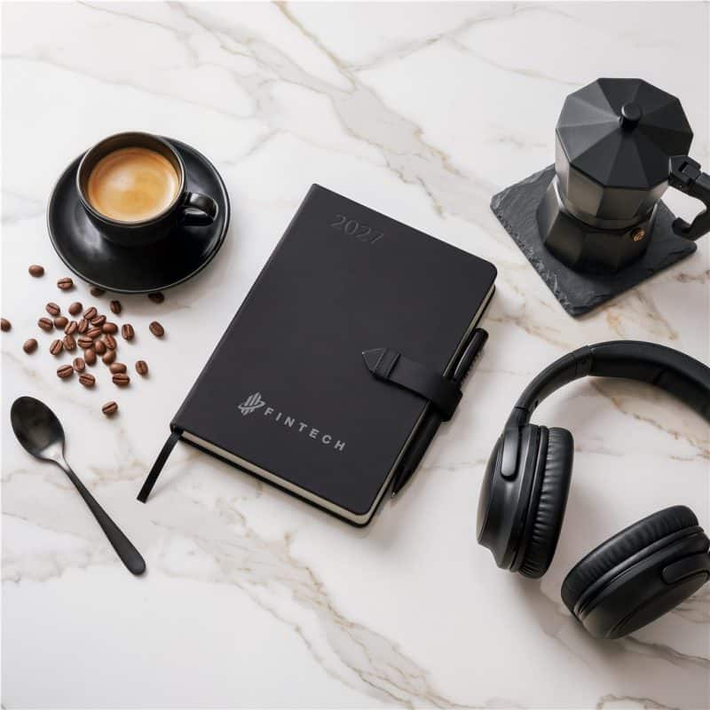 Altitude Enterprise A5 2027 Diary And Milestone Pen lifestyleImagesWithLogos