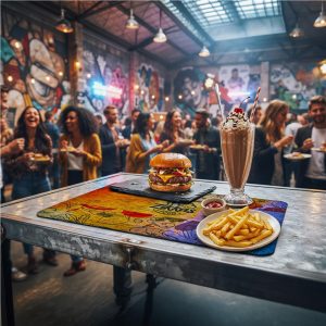 Hoppla Savour RPET Felt Placemat lifestyleImagesWithLogos