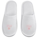 Solid White Serendipio Be Our Guest Linen Slippers