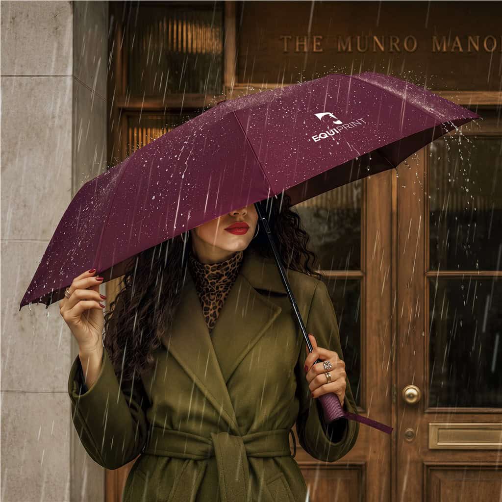 Serendipio Milestone Auto-Open Compact Umbrella lifestyleImagesWithLogos