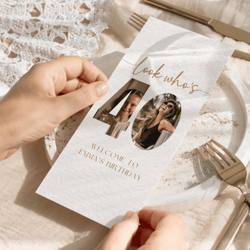 custom printed birthday table menus