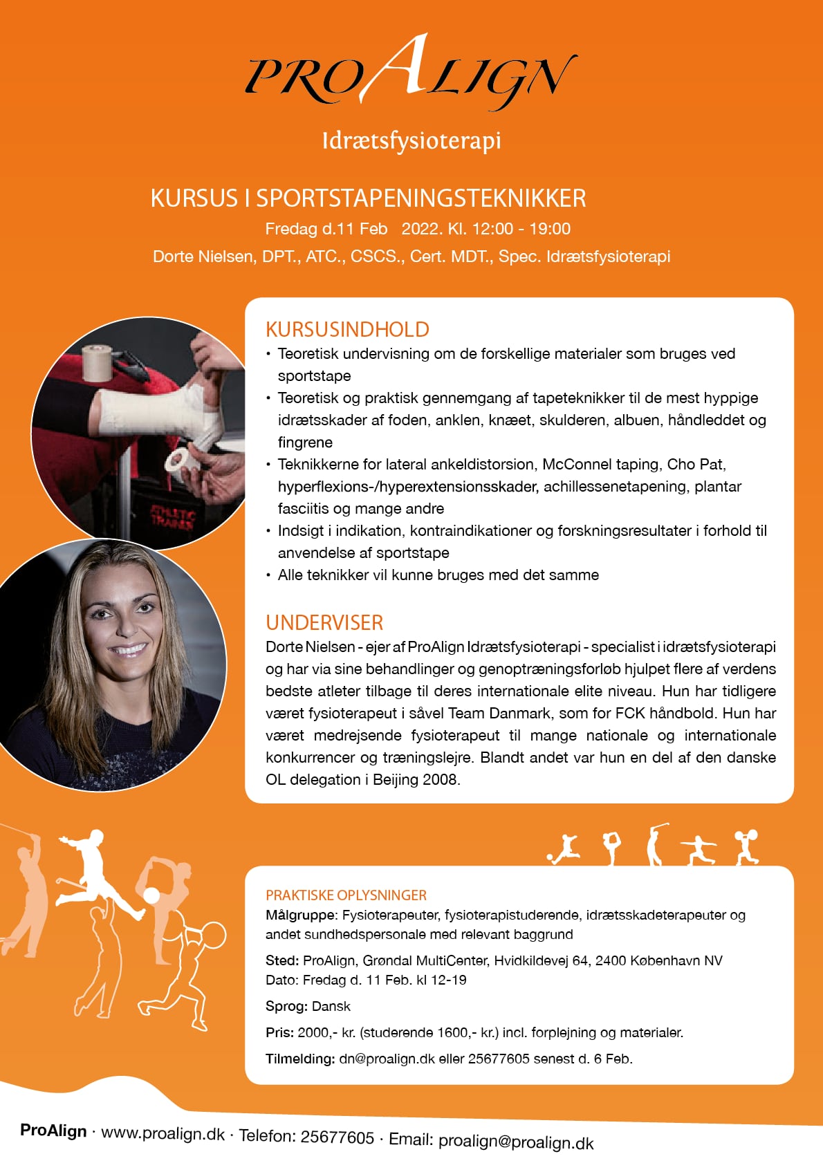 Kursus i sportstapeningsteknikker