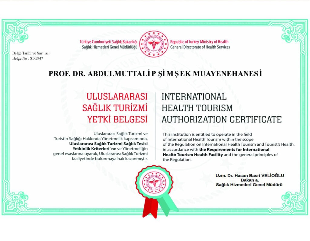 Prof. Dr. Abdulmuttalip Şimşek — Multi-Port Konsol Cerrahı eğitim sertifikası