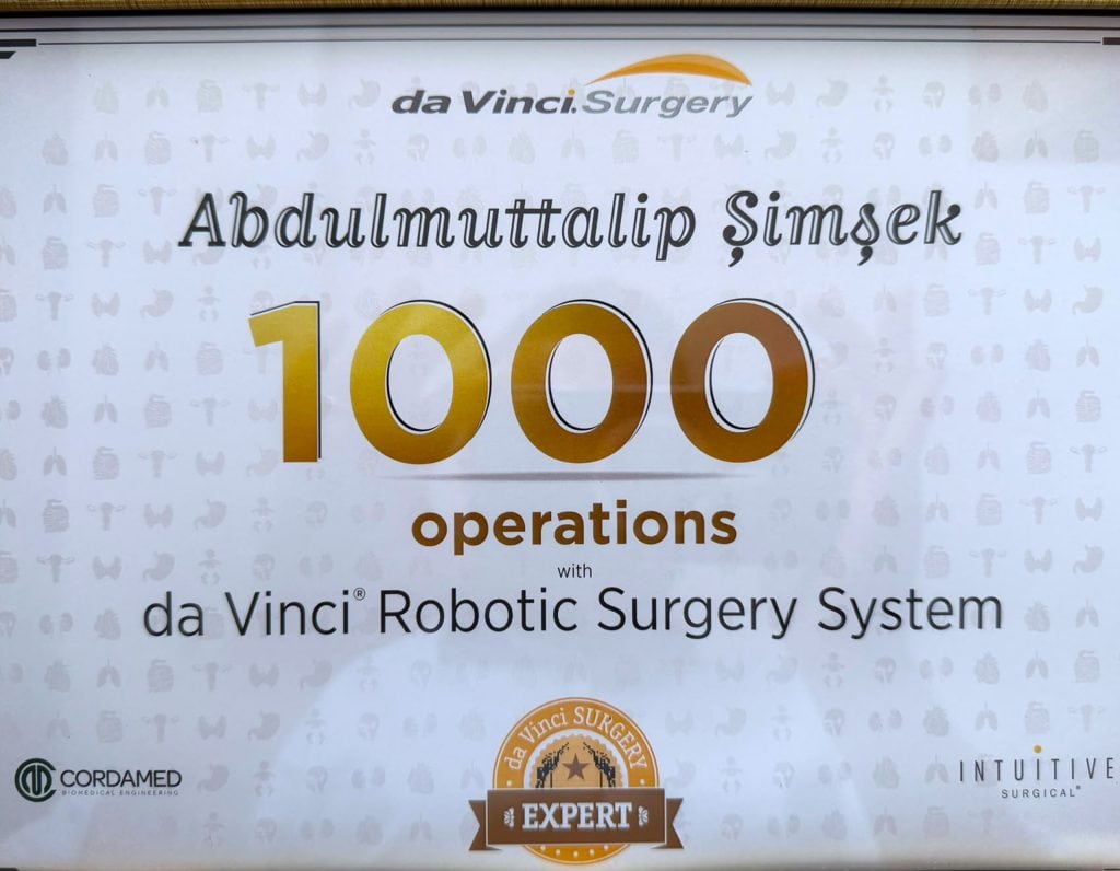 da Vinci robotik cerrahi sistemi eğitim sertifikası