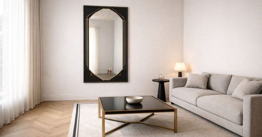 A minimalist living space showcasing simple furniture and neutral colors reflecting minimalist decorating style.