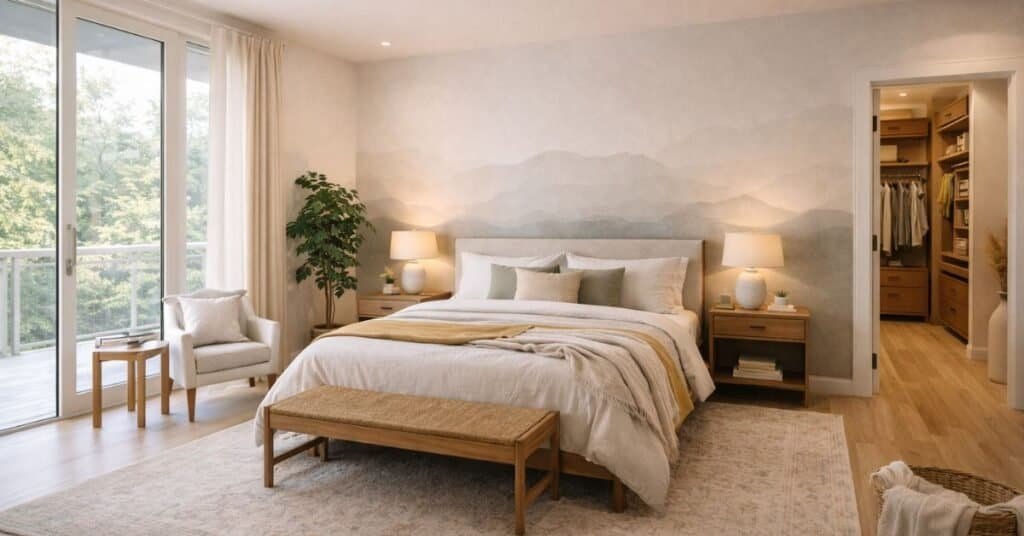 Serene and modern bedroom retreat