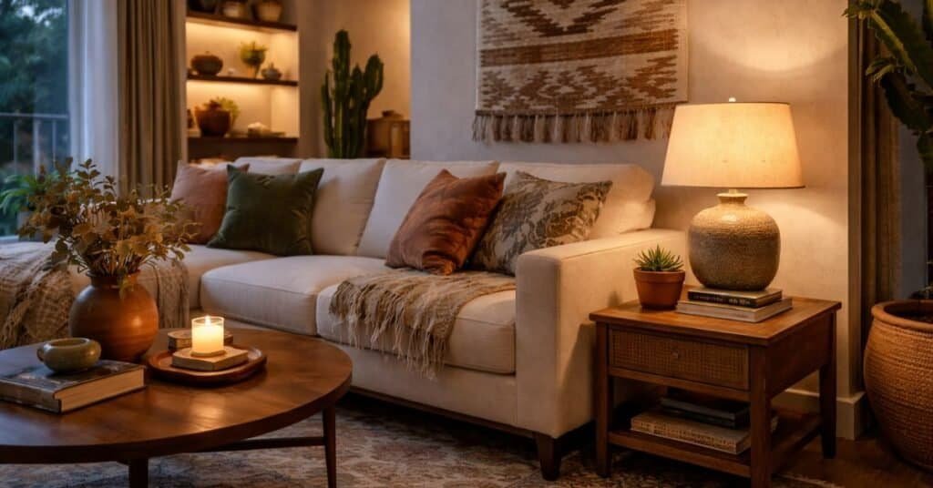 Southwestern modern living room ambiance