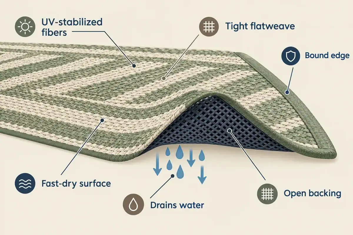 What Makes A Patio Rug Weather Resistant
