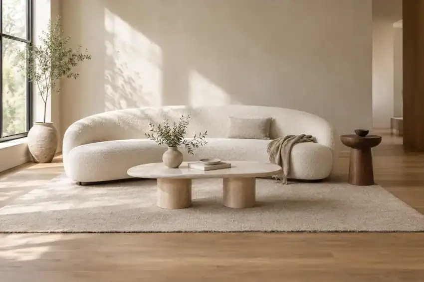 Curved Minimalist Living Room Furniture