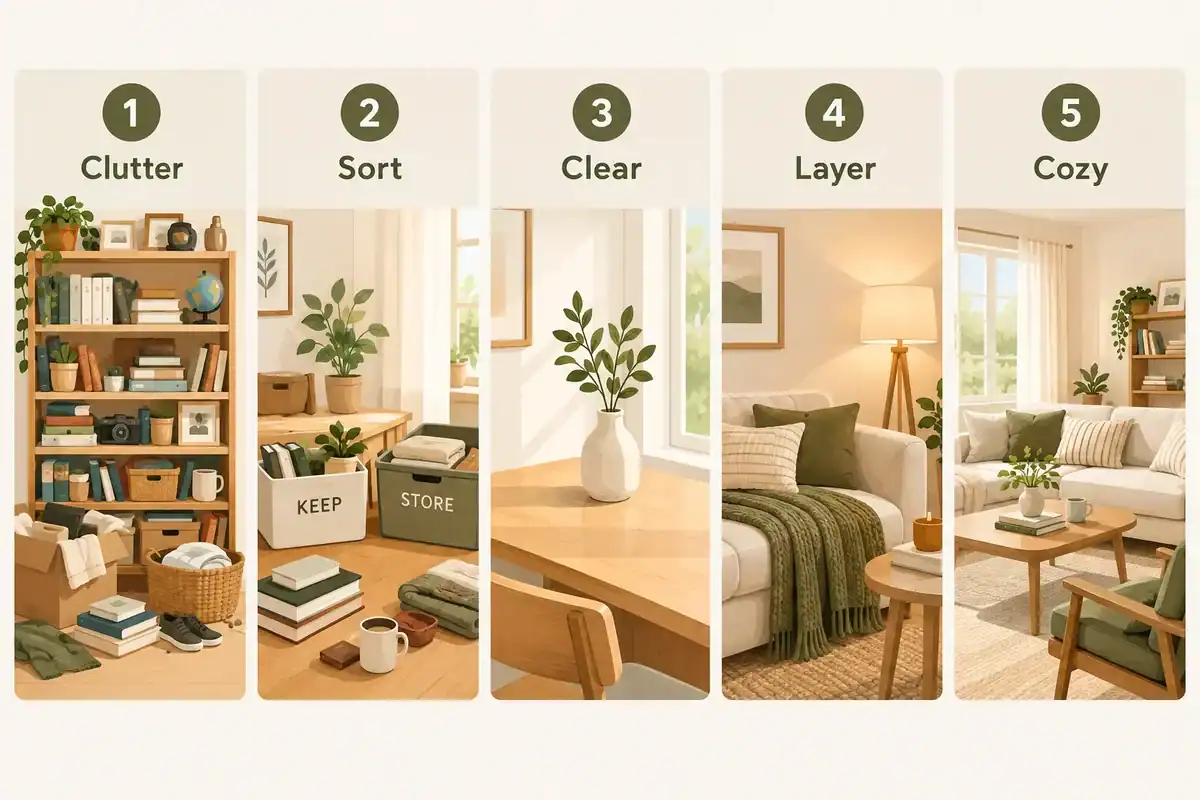 Click to regenerate this image What textiles and materials define minimalist Nordic style?