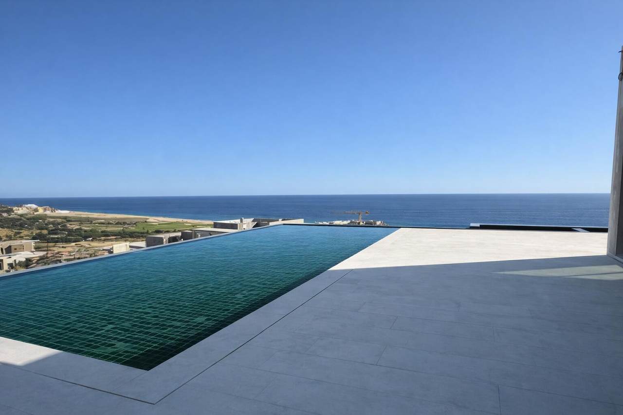 Infinity Pool With Pacific Ocean Views At Quivira, Los Cabos.