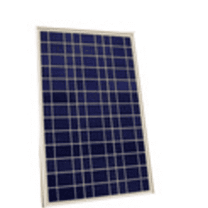High-efficiency solar panel with blue photovoltaic cells for renewable energy solutions.