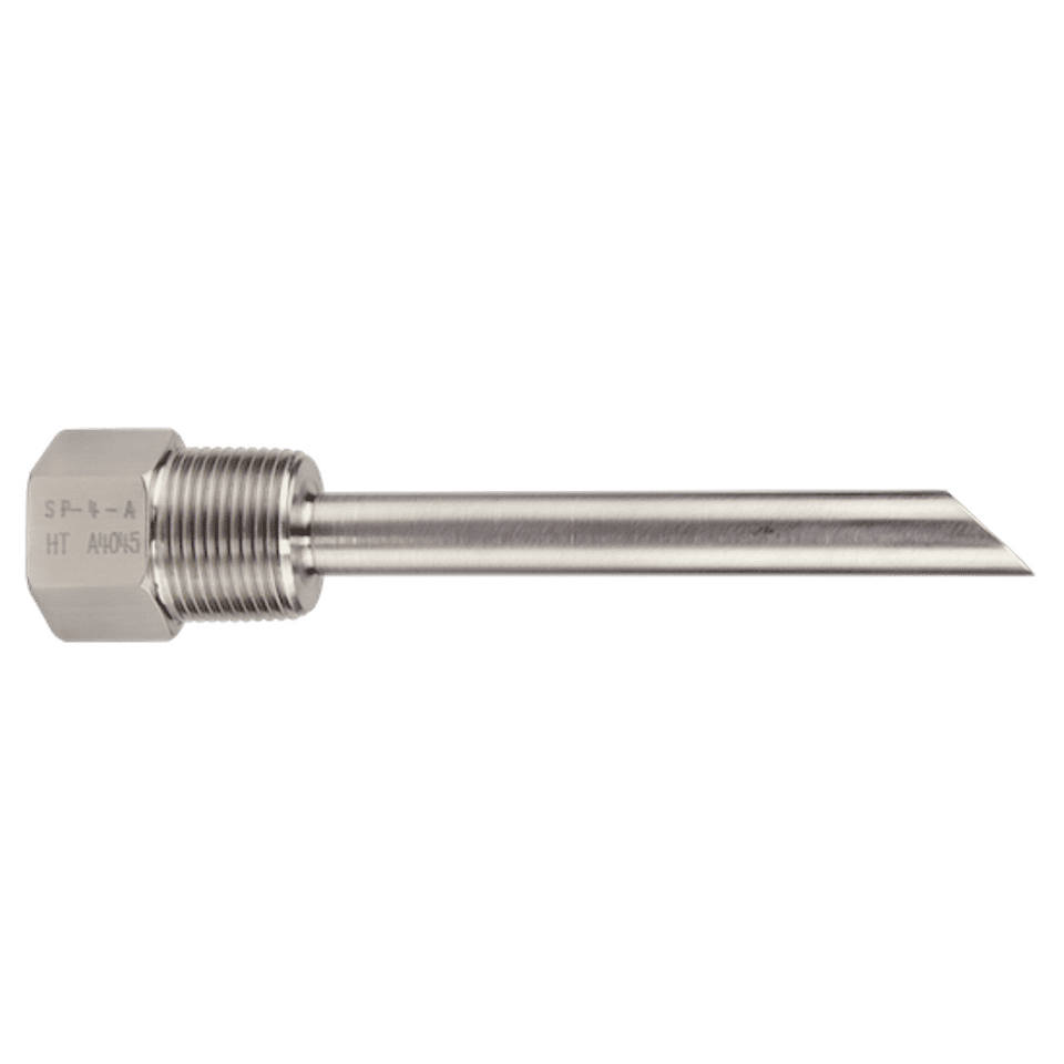High-precision industrial temperature sensor with stainless steel probe for automation, manufacturing, and process control applications. Reliable, durable, and suitable for harsh environments.