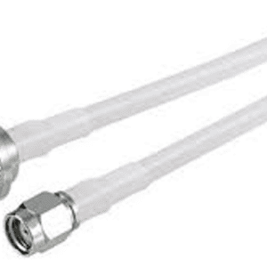 High-quality industrial cable with metallic connectors for automation equipment and industrial machinery.