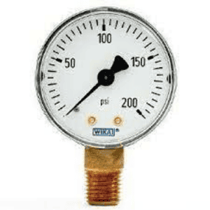 Precision pressure gauge for industrial automation and control systems.