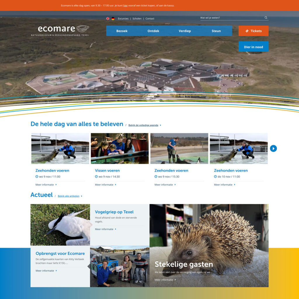 Homepage website Ecomare