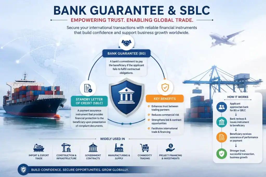 Global trade finance with Bank Guarantee and SBLC explained