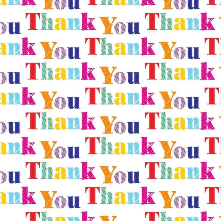 Thank You Text Pattern Colorful Thank You Words Design