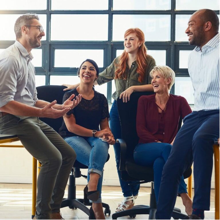 Relaxing Wellbeing Coaching Session with a Diverse Group of People