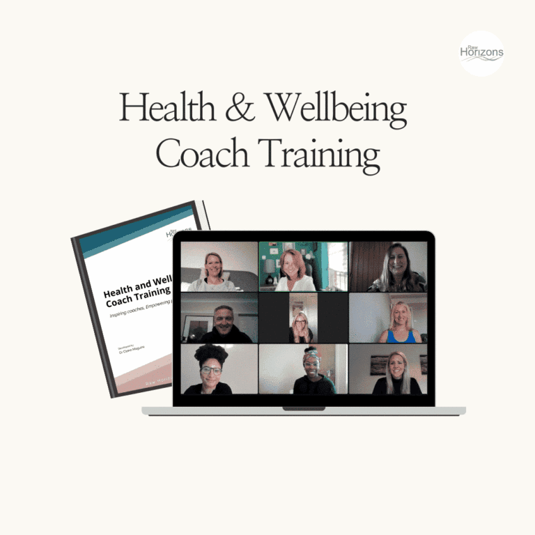 Online health and wellbeing coach training session with diverse participants.