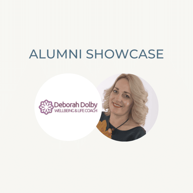 Portrait of Deborah Dolby, Wellbeing & Life Coach, at Raw Horizons alumni event.