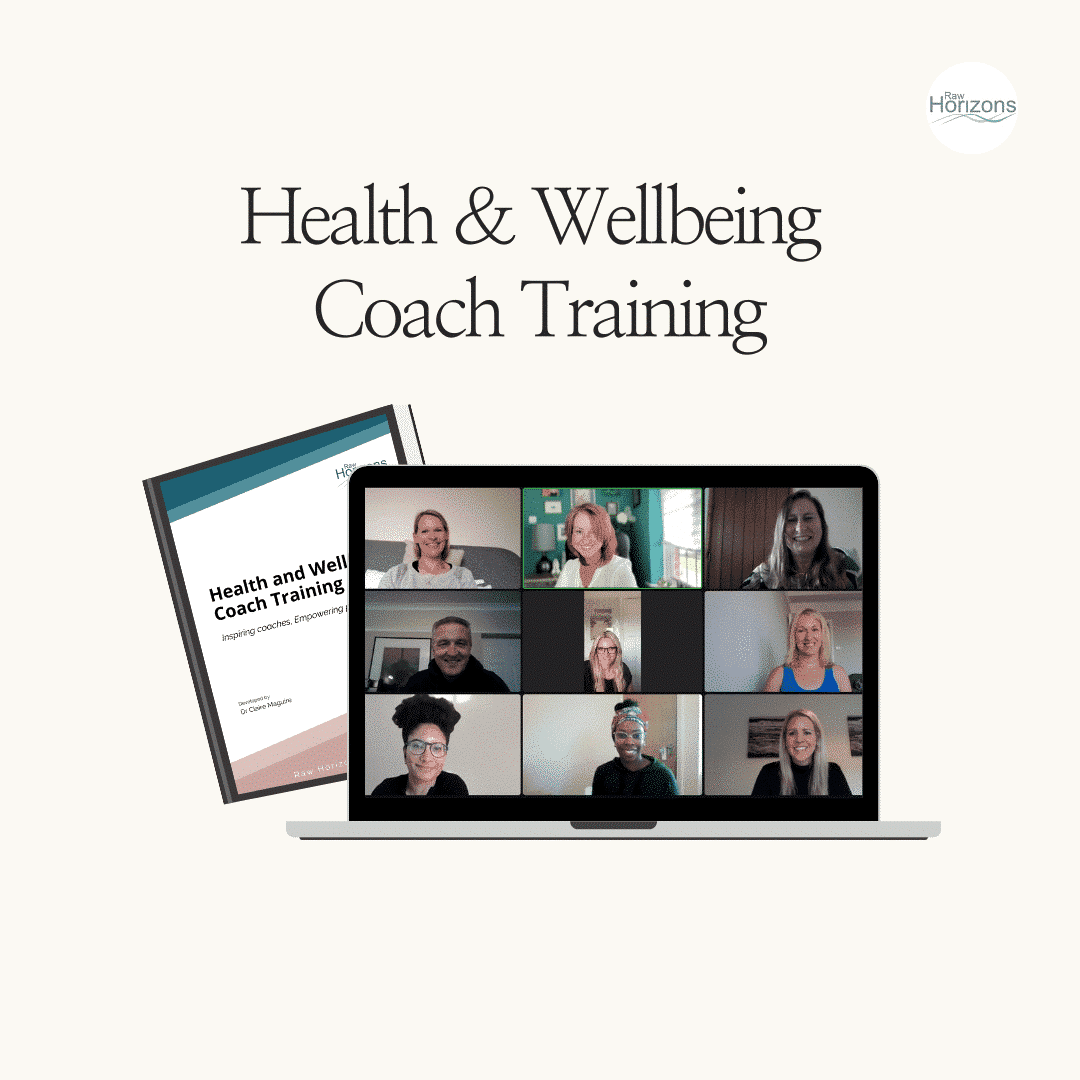 Online health and wellbeing coach training session with diverse participants.