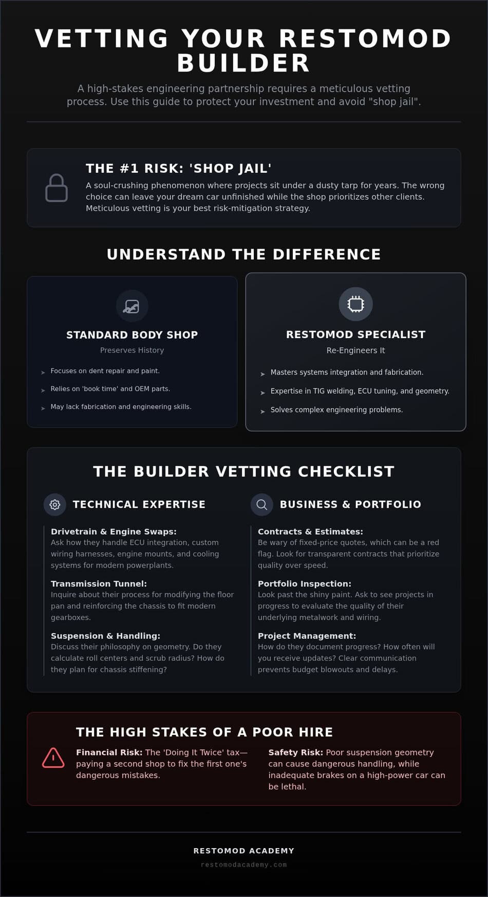 Questions to Ask a Potential Car Builder Before Hiring: The Ultimate Restomod Vetting Guide
