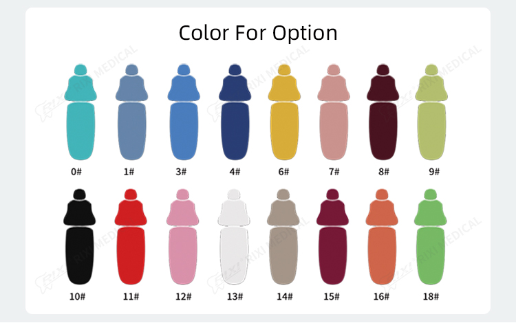 RIXI R1 upholstery color options chart
