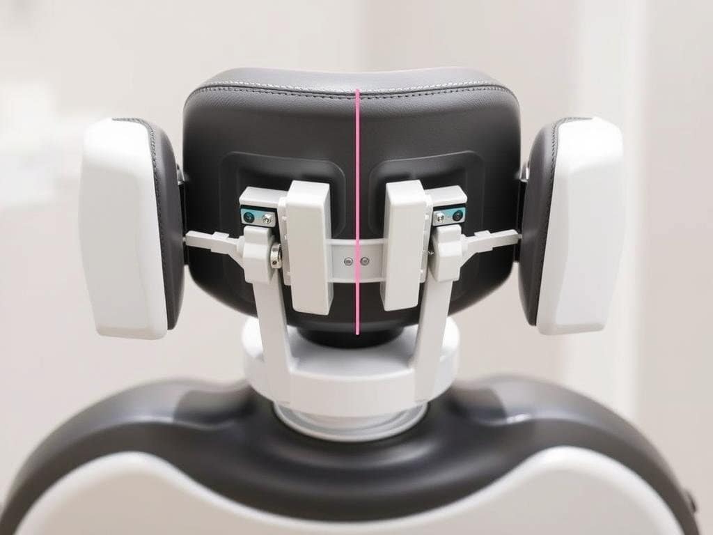 Articulating headrest on dental chair